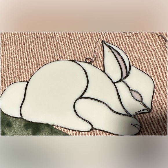 STAINED GLASS LARGE BUNNY SUNCATCHER EASTER ***SALE*** - Picture 3 of 3